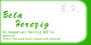 bela herczig business card